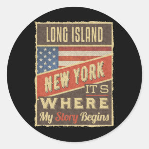 Sticker Rond Long Island New York