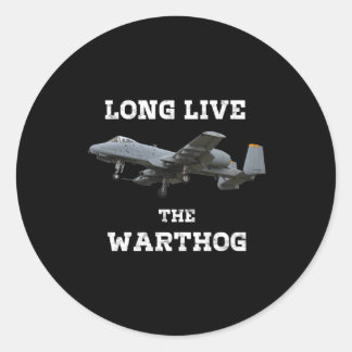 Sticker Rond Longue Vie À L'A10 Whog Military Fighter Jet