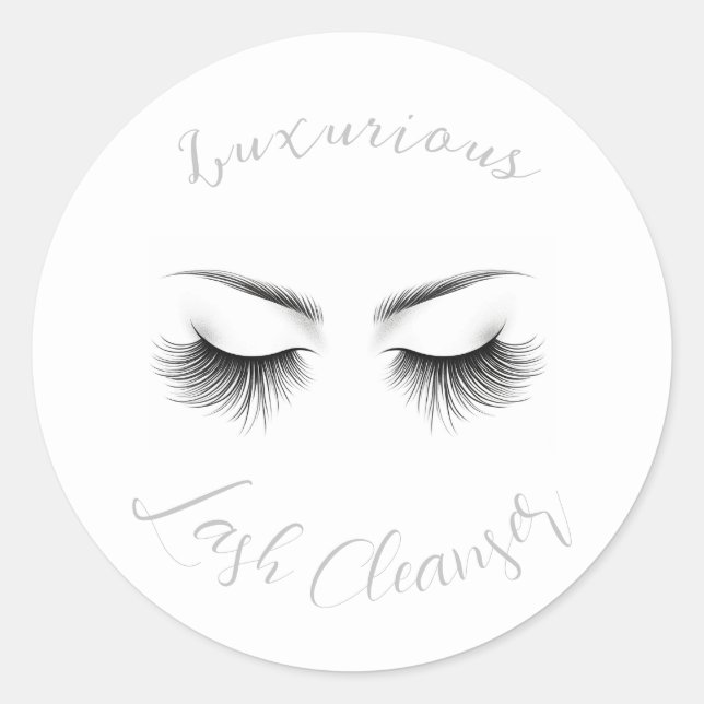 Sticker Rond Longues Lashes Eyelash Extensions Beauté (Devant)