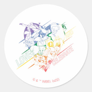 Sticker Rond LOONEY TUNES™ - Aimer et Célébrer