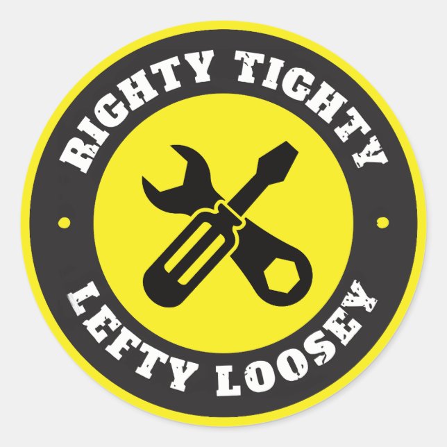 Sticker Rond Loosey droit serré gauche (Devant)