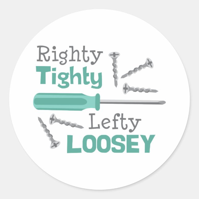 Sticker Rond Loosey droit serré gauche (Devant)