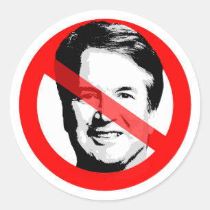 Sticker Rond L'opposant à la justice Brett Kavanaugh a traversé