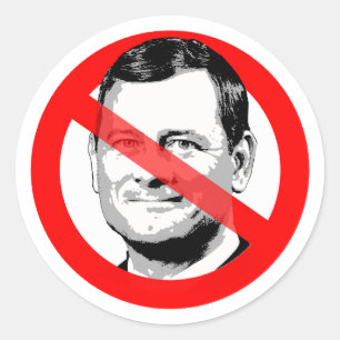 Sticker Rond L'opposant à la justice John Roberts a traversé la