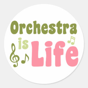 Sticker Rond L'orchestre est la vie