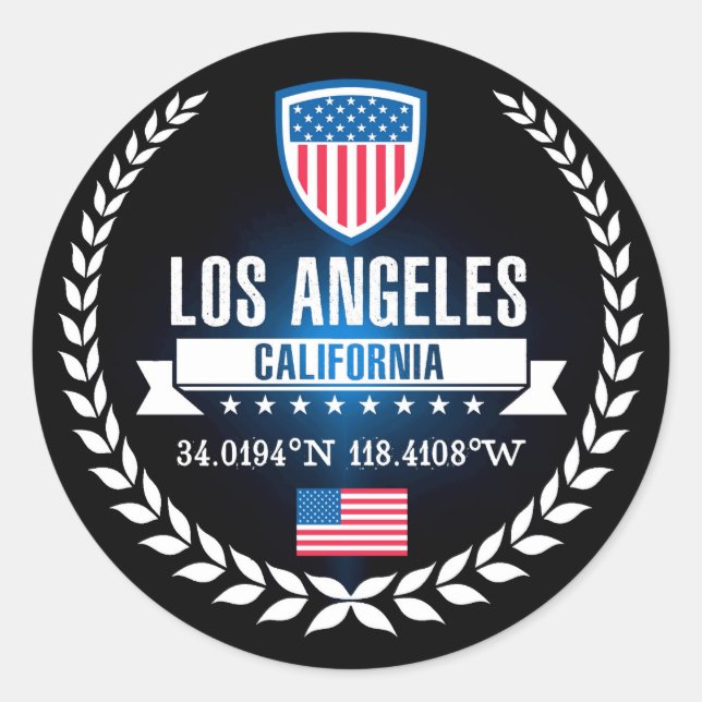 Sticker Rond Los Angeles (Devant)