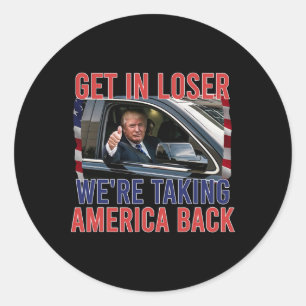 Sticker Rond Loser nous reprenons l'Amérique