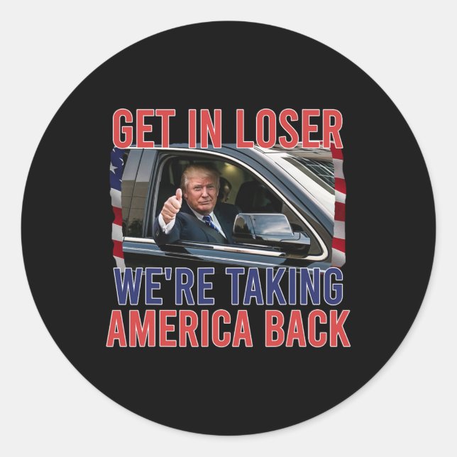 Sticker Rond Loser nous reprenons l'Amérique (Devant)