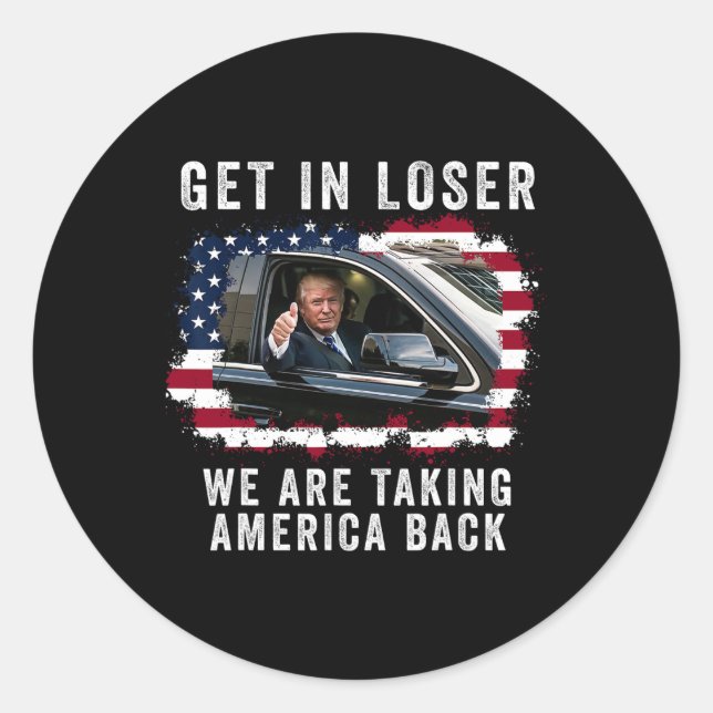 Sticker Rond Loser nous reprenons l'Amérique 1 (Devant)