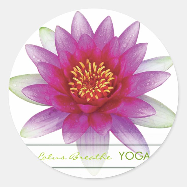 Sticker Rond Lotus Breathe (Devant)