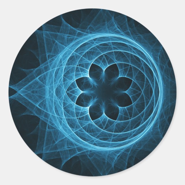 Sticker Rond lotus de la sphère en spirale croisée (Devant)