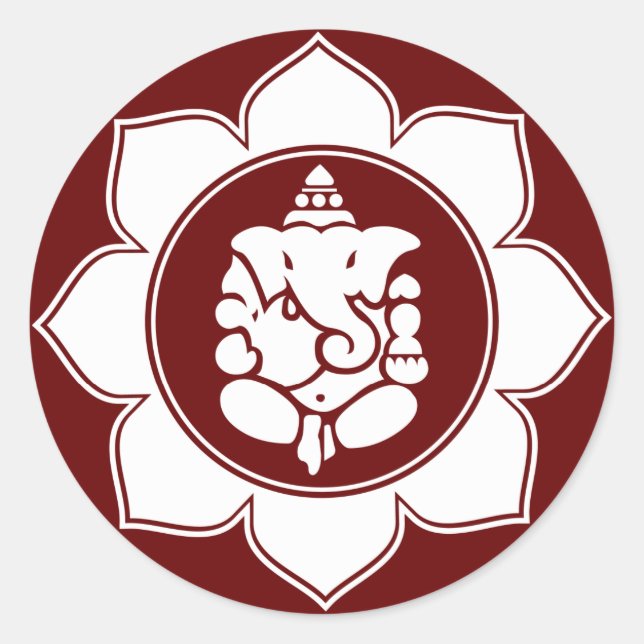 Sticker Rond Lotus Ganesha (Devant)