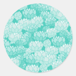 Sticker Rond Lotus motif 2