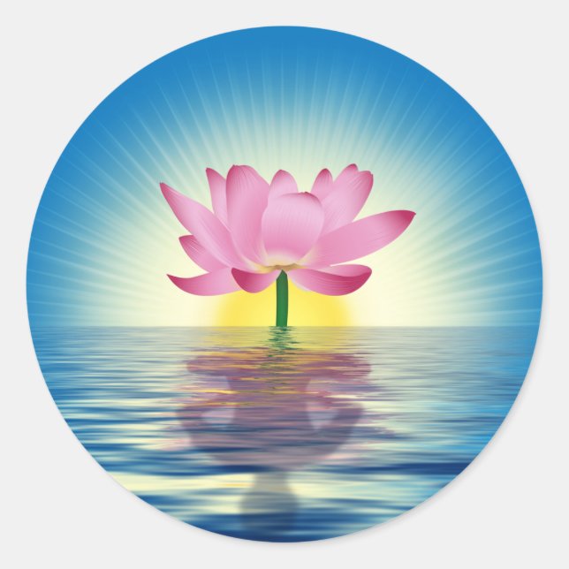Sticker Rond Lotus Reflection (Devant)