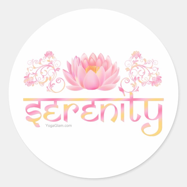 Sticker Rond Lotus sérénique (Devant)