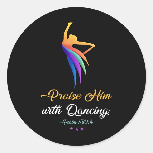 Sticker Rond Louez-Le Avec La Danse - Christian Danser (Devant)