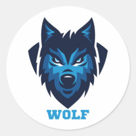 Sticker Rond Loup