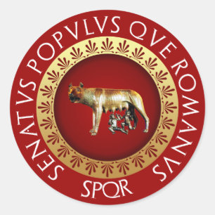 Sticker Rond Loup de Capitoline