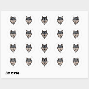 Sticker Rond Loup de Jerry Garcia
