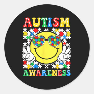 Sticker Rond Love Accepter Comprendre la Sensibilisation sur l'