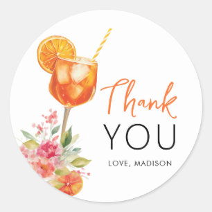 Sticker Rond Love at First Spritz Fête des mariées Favoriser St