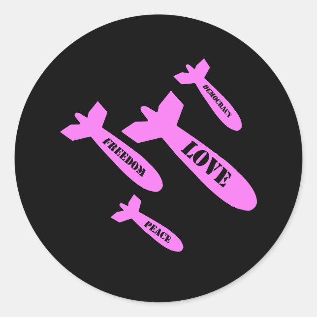 Sticker Rond Love Bombs (Devant)