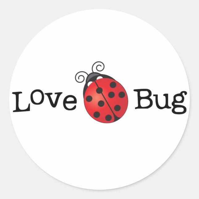 Sticker Rond Love Bug - Ladybug (Devant)