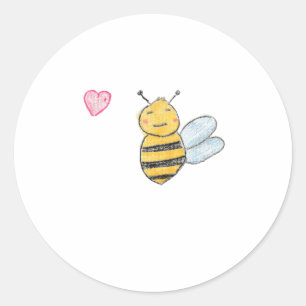 Sticker Rond Love Bumblebee