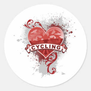 Sticker Rond Love Cycling