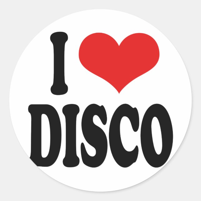 Sticker Rond Love disco (Devant)