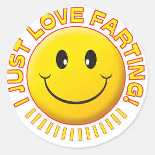 Sticker Rond Love Farting