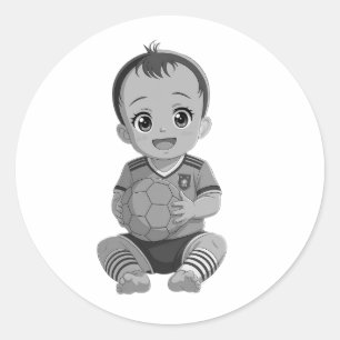 Sticker Rond Love football
