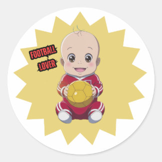 Sticker Rond Love football