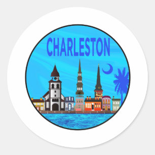Sticker Rond Love for Charleston
