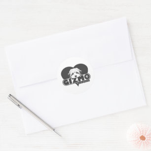 Sticker Rond Love Gizmo Kevin's Corner Pet Maltipoo Chiot