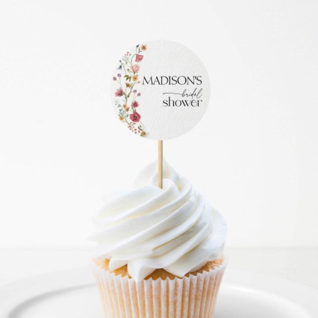 Sticker Rond Love In Bloom, Réception de Mariage Wildflower (Créateur téléchargé)