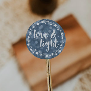 Sticker Rond Love & Light Bokeh Hanoukka