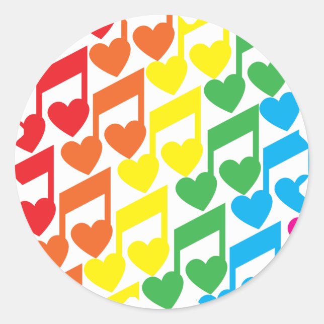 Sticker Rond Love Notes (Devant)