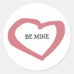 Sticker Rond Love Red Pink Heart Valentine Mariage