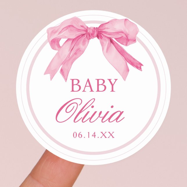 Sticker Rond Love Shack Baby shower bébé fille (Créateur téléchargé)
