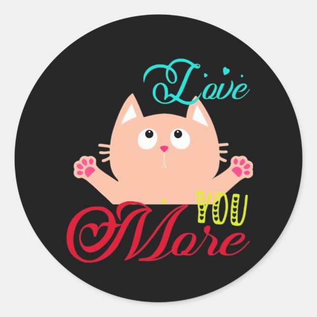 Sticker Rond Love You More Elegant Style  (Devant)
