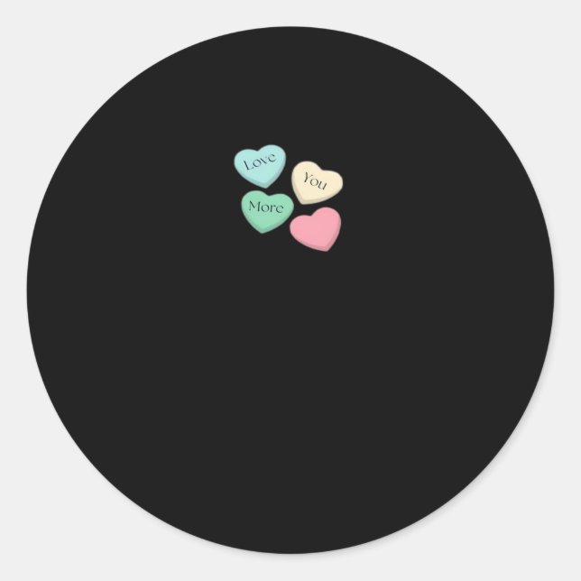 Sticker Rond Love You More Signature Design  (Devant)