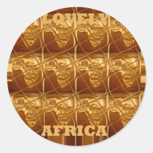 Sticker Rond Lovely Africa Map Vector Motif Art Design Imprimer