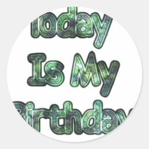 Sticker Rond Lovely Today is my Birday Hakuna Matata.png