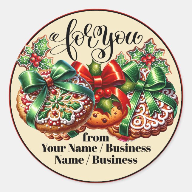 Sticker Rond Lovin' de l'étiquette alimentaire au four (Devant)