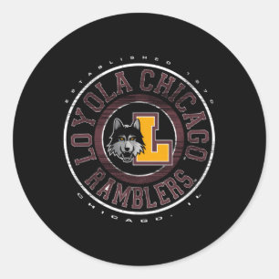 Sticker Rond Loyola Chicago Ramblers Shotime