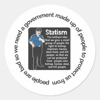 Sticker Rond L'statistique est une maladie