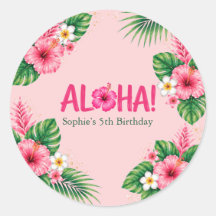 Luau Rose Tropical Aloha Anniversaire