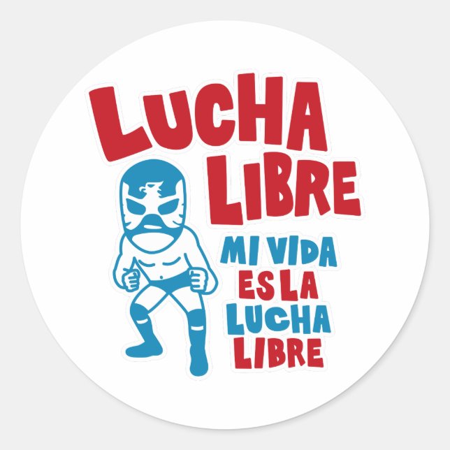 STICKER ROND LUCHA LIBRE#89 (Devant)