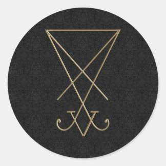 Sticker Rond Lucifer Alchemy Sigil Gothic